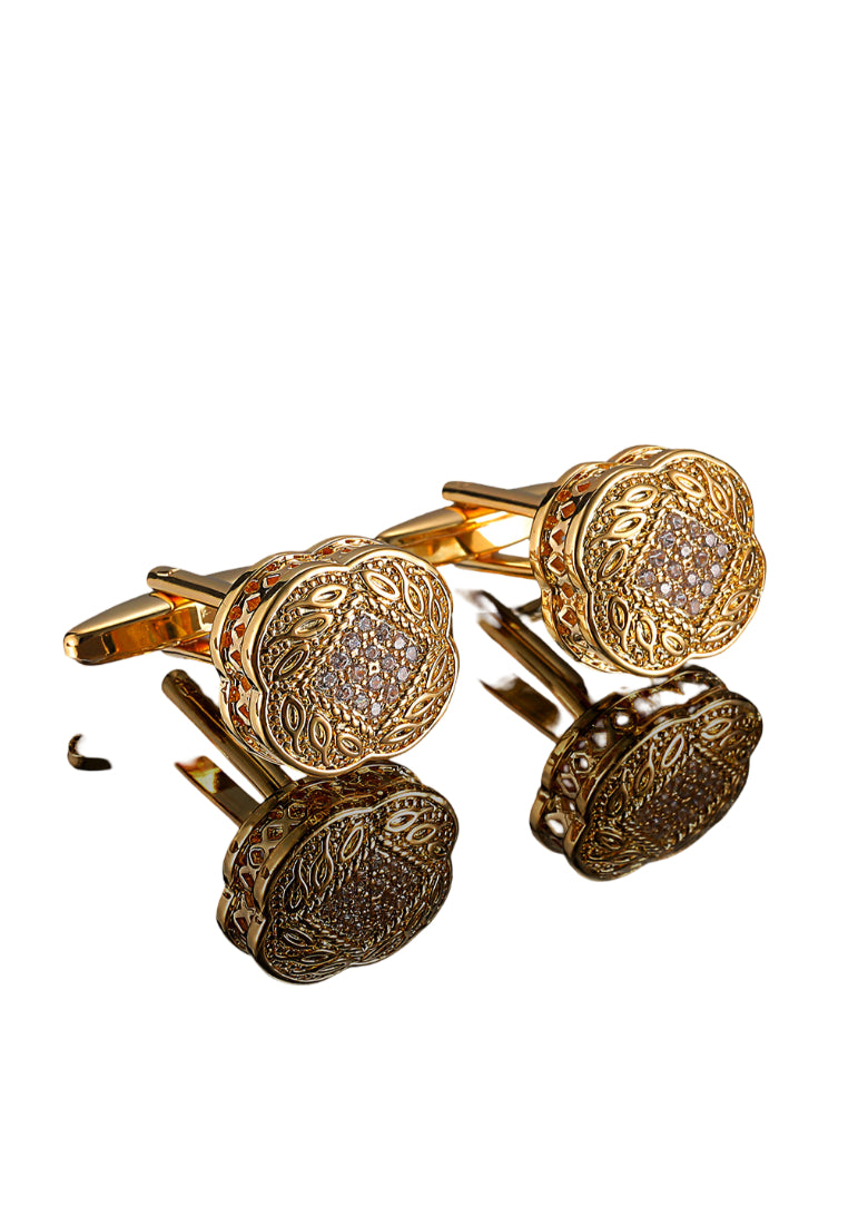 Men's Cufflinks Retro French Light Luxury Zircon Square Copper Shirt Jewelry Pair