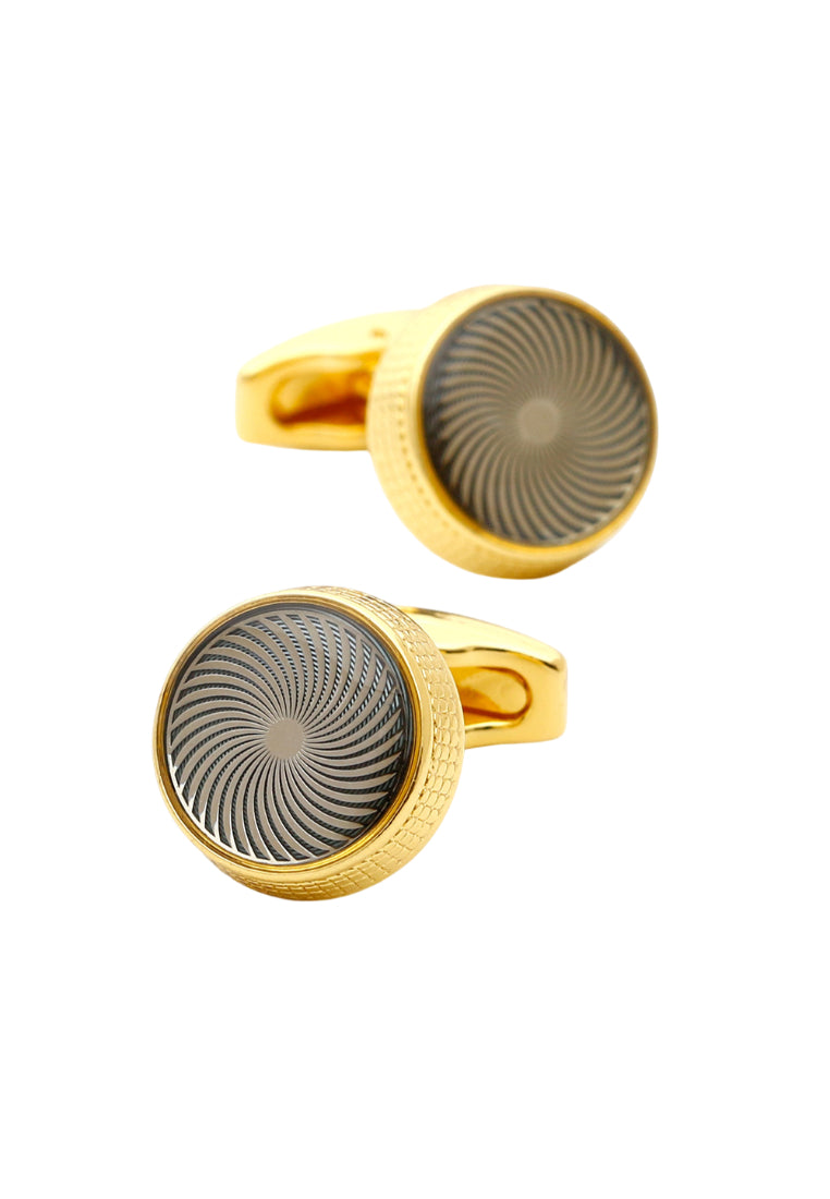 Men's Cufflinks French Simple Pattern Casual Round Button Accessories Pair