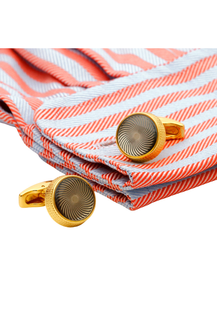 Men's Cufflinks French Simple Pattern Casual Round Button Accessories Pair