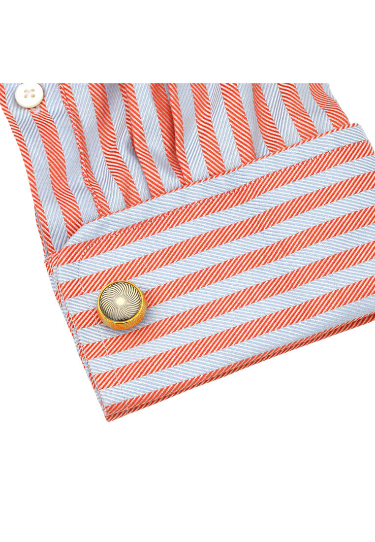 Men's Cufflinks French Simple Pattern Casual Round Button Accessories Pair