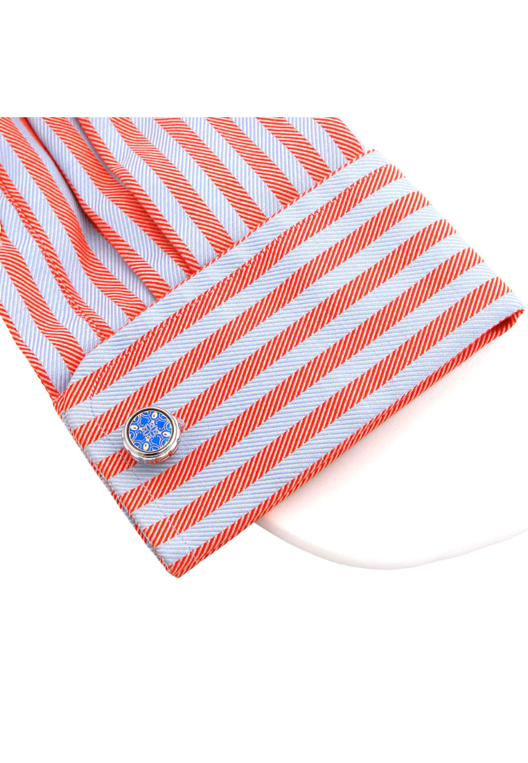 Men's Cufflinks Simple French Art Creative Round Silver Accessories