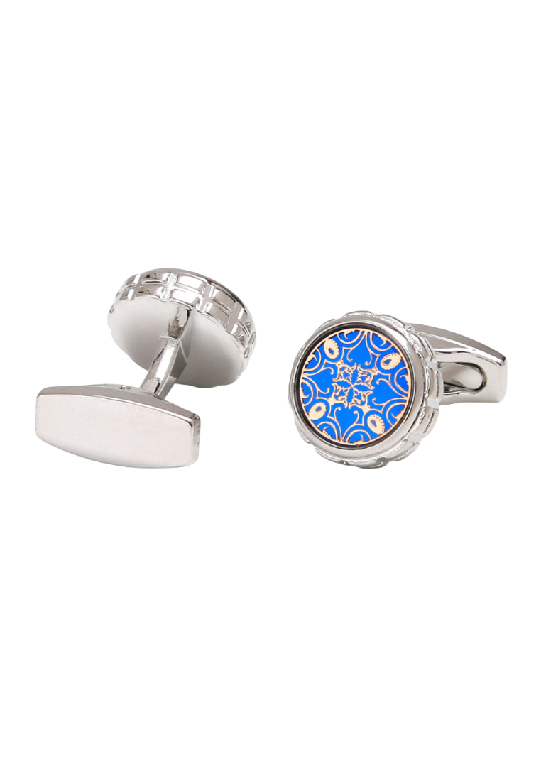 Men's Cufflinks Simple French Art Creative Round Silver Accessories