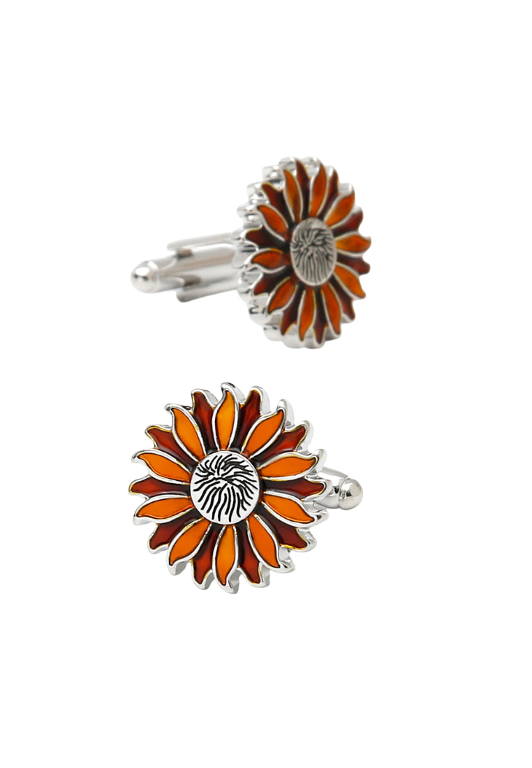 Men's Cufflinks Simple French Flower Shape Copper Shirt Cuff Nail Buttons