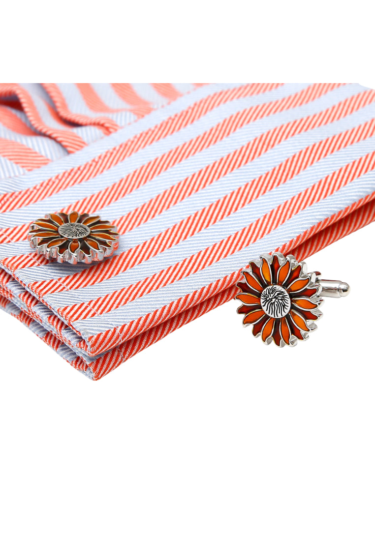 Men's Cufflinks Simple French Flower Shape Copper Shirt Cuff Nail Buttons