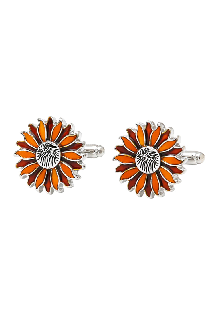 Men's Cufflinks Simple French Flower Shape Copper Shirt Cuff Nail Buttons