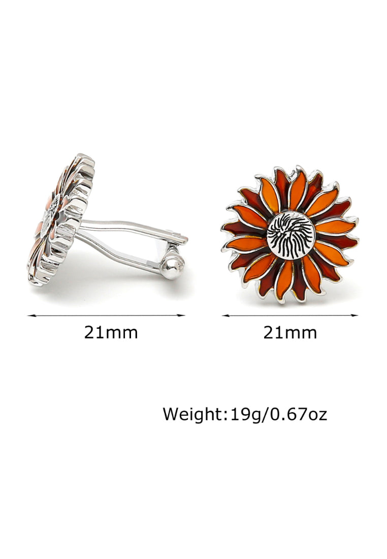 Men's Cufflinks Simple French Flower Shape Copper Shirt Cuff Nail Buttons