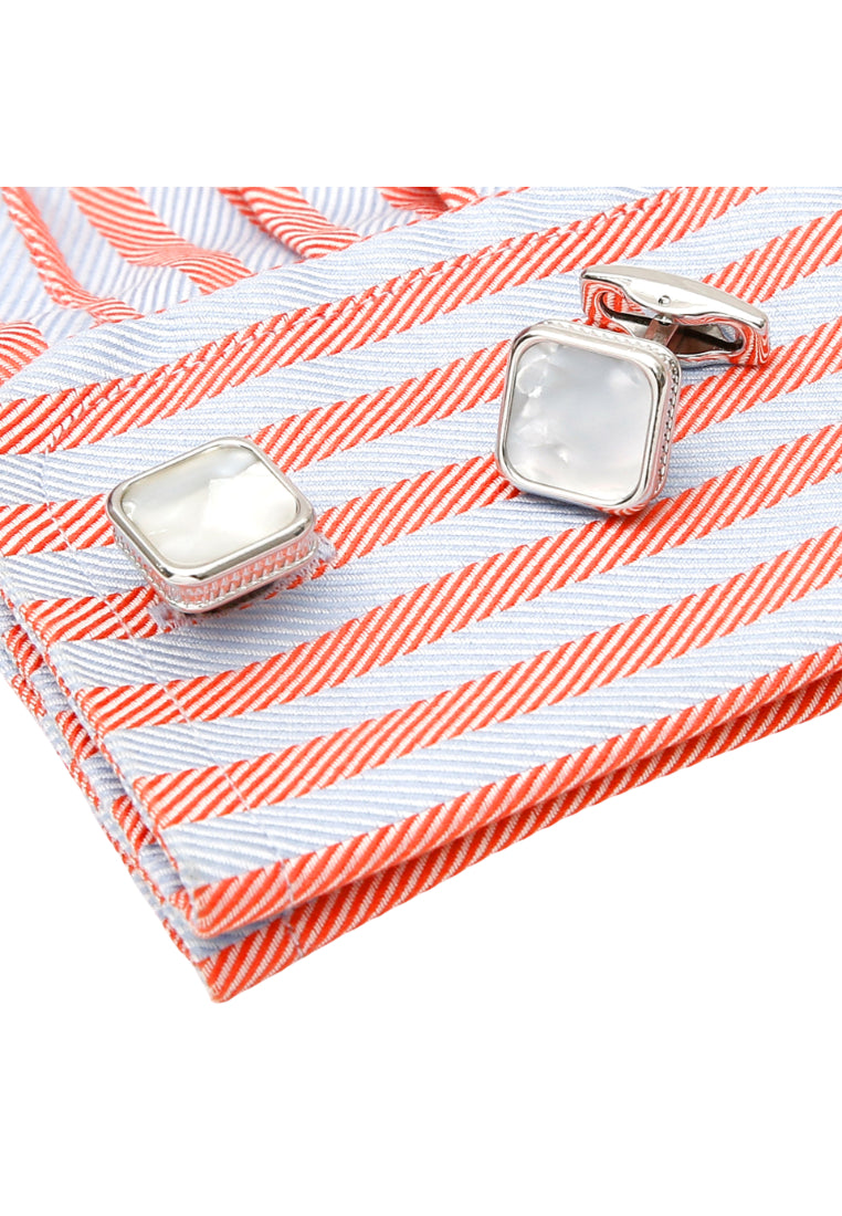 Men's Cufflinks, Light Luxury, French Style, Shell Square Metal Shirt Cuff Nail Accessories