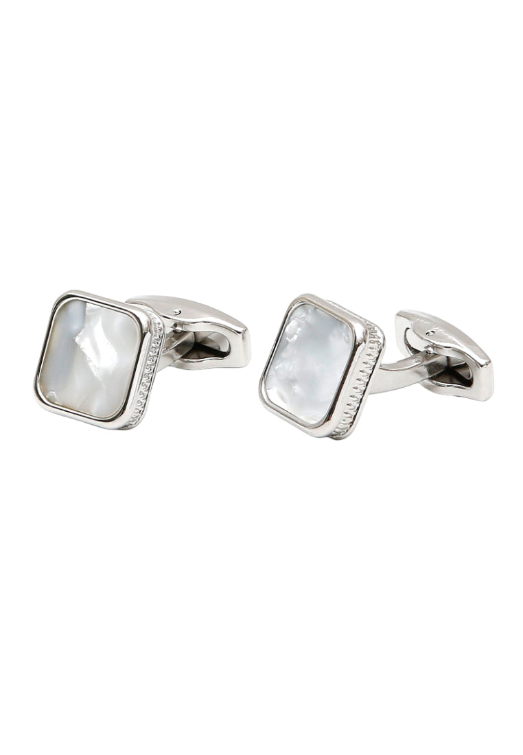 Men's Cufflinks, Light Luxury, French Style, Shell Square Metal Shirt Cuff Nail Accessories
