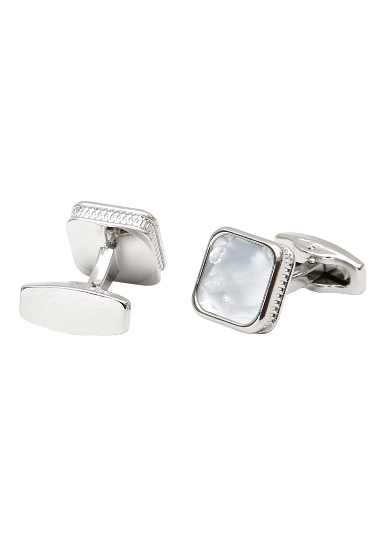 Men's Cufflinks, Light Luxury, French Style, Shell Square Metal Shirt Cuff Nail Accessories