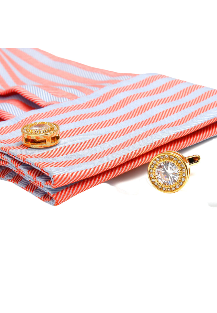 Men's Cufflinks Retro Light Luxury Inlaid Zircon Round Shirt Cuff Nails