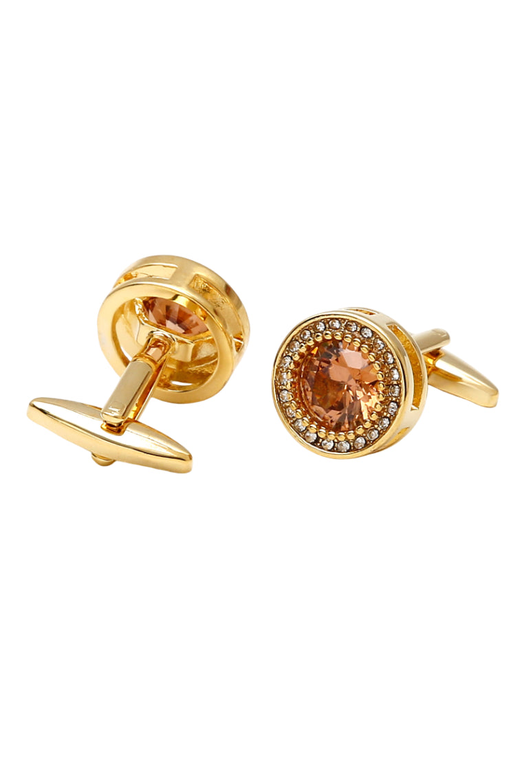 Men's Cufflinks Retro Light Luxury Inlaid Zircon Round Shirt Cuff Nails