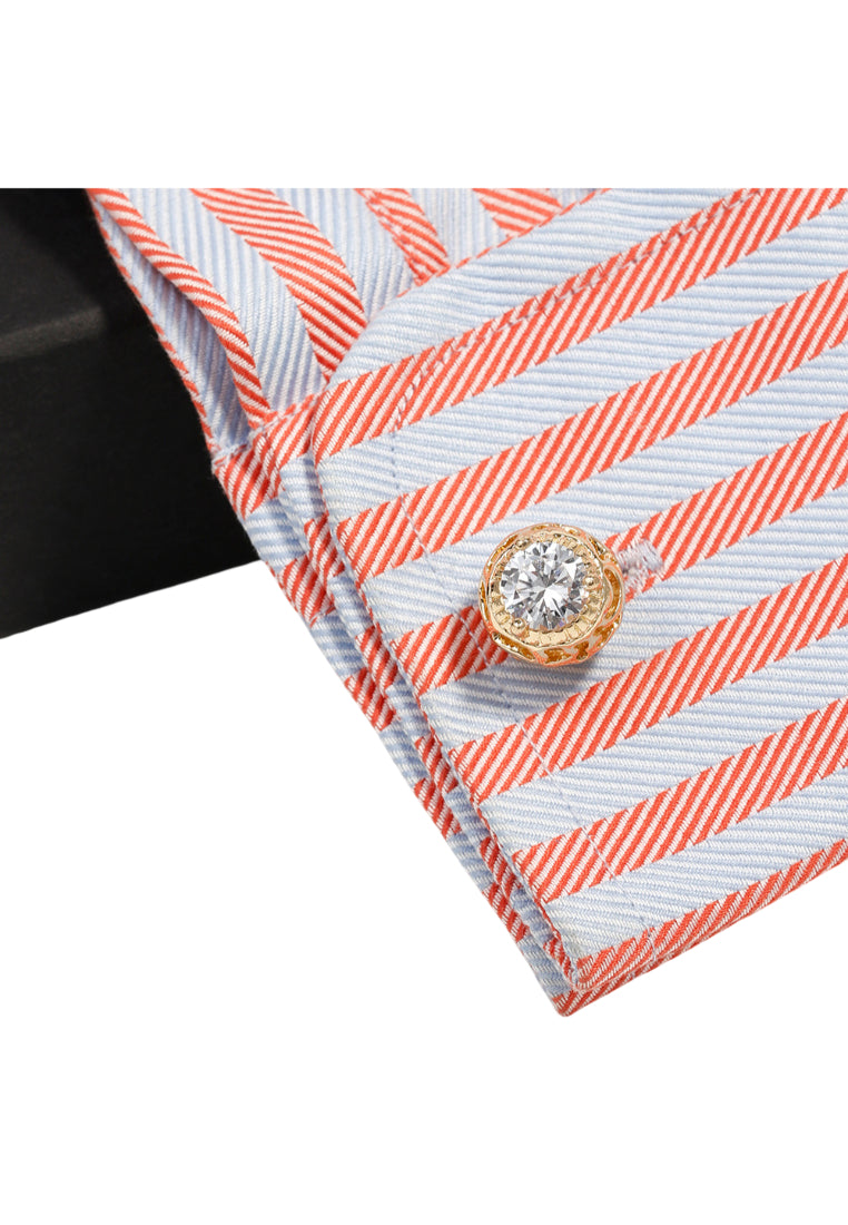 Men's Cufflinks High Quality Light Luxury Zircon Gold Shirt Cuff Nail Decoration Set