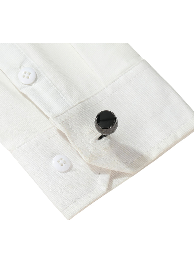 Men's Cufflinks Classic Round Rose Gold Gun Gray Shirt Accessories Pair