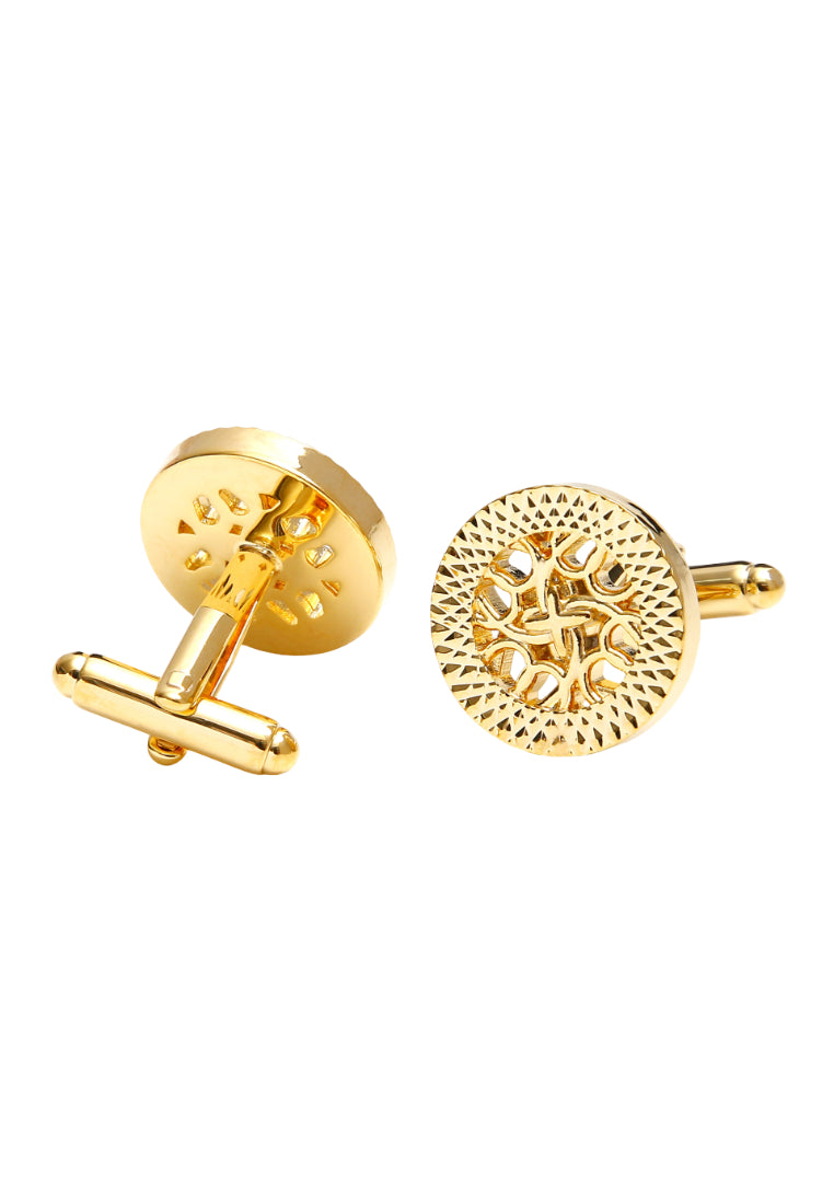 Pair Of Color Selection Round Simple Exquisite Art Hollow French Men's Cufflinks Cuff Nails