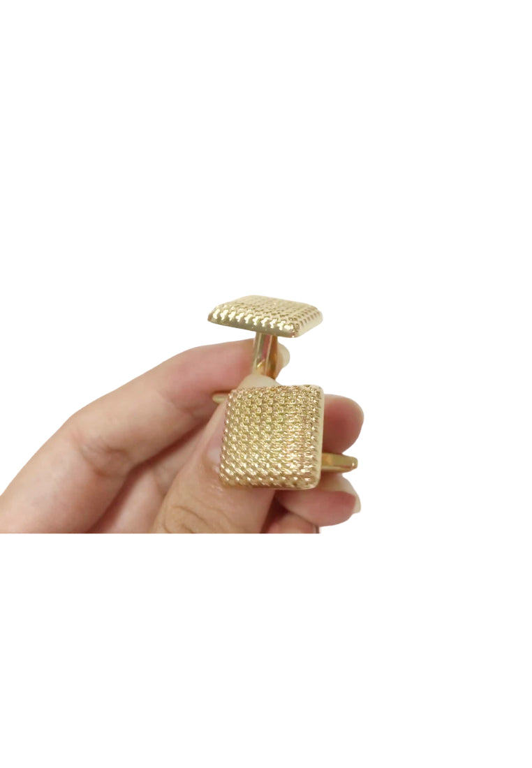 Men's Cufflinks Square Gold Rose Gold Silver Gray Shirt Cuff Nails