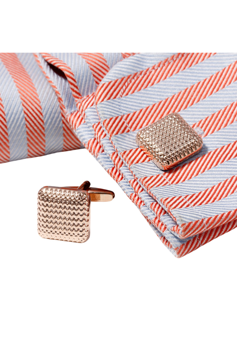 Men's Cufflinks Square Gold Rose Gold Silver Gray Shirt Cuff Nails