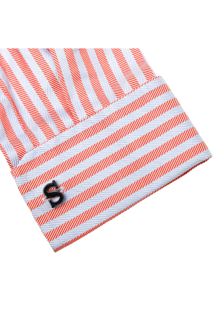 Men's Cufflinks Creative Personality English Letters Black Stainless Steel Elegant Jewelry