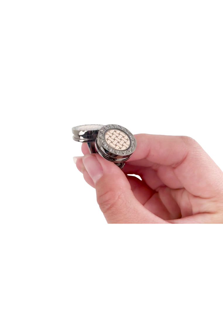 Men's Cufflinks High Quality Gun Gray Striped Personality Shirt Sleeve Nails