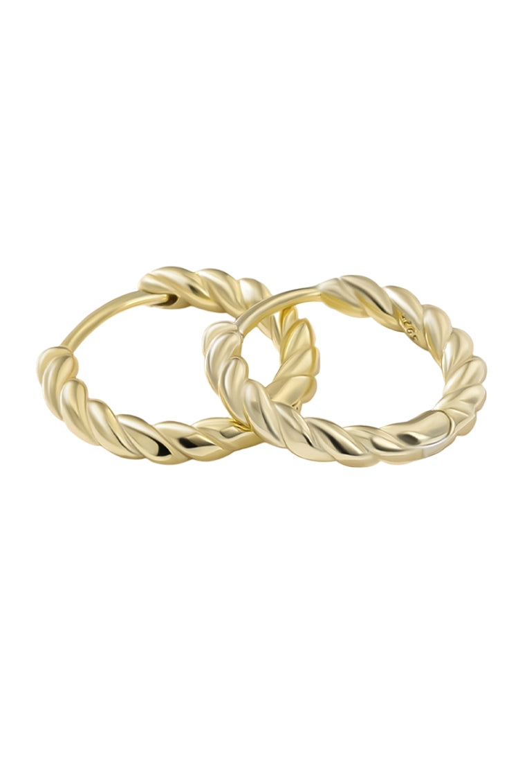 S925 silver twisted braided earrings