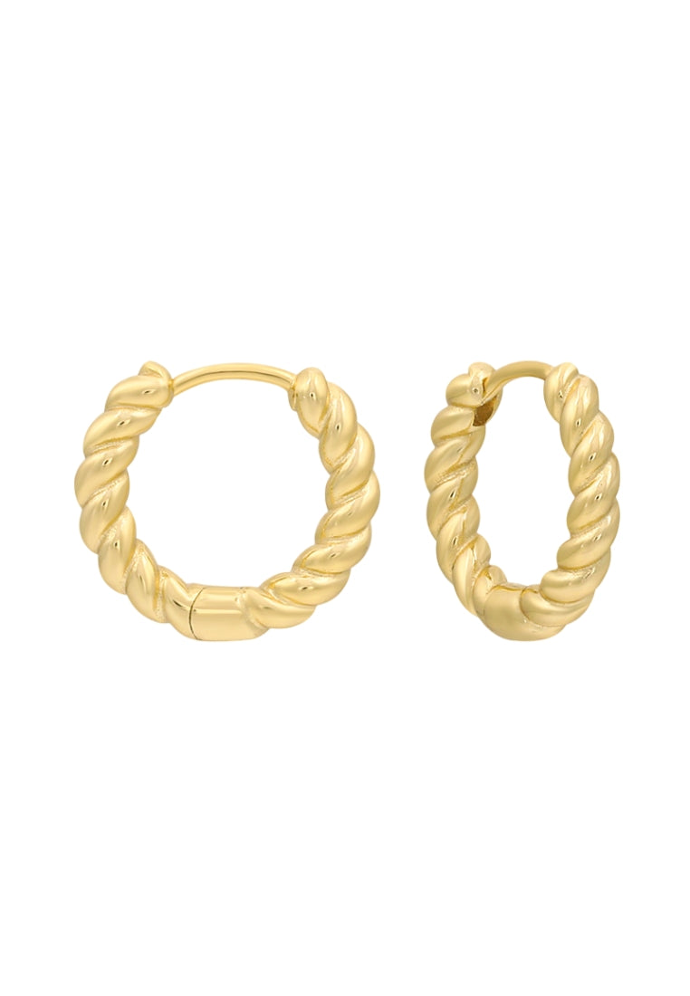 S925 silver twisted braided earrings