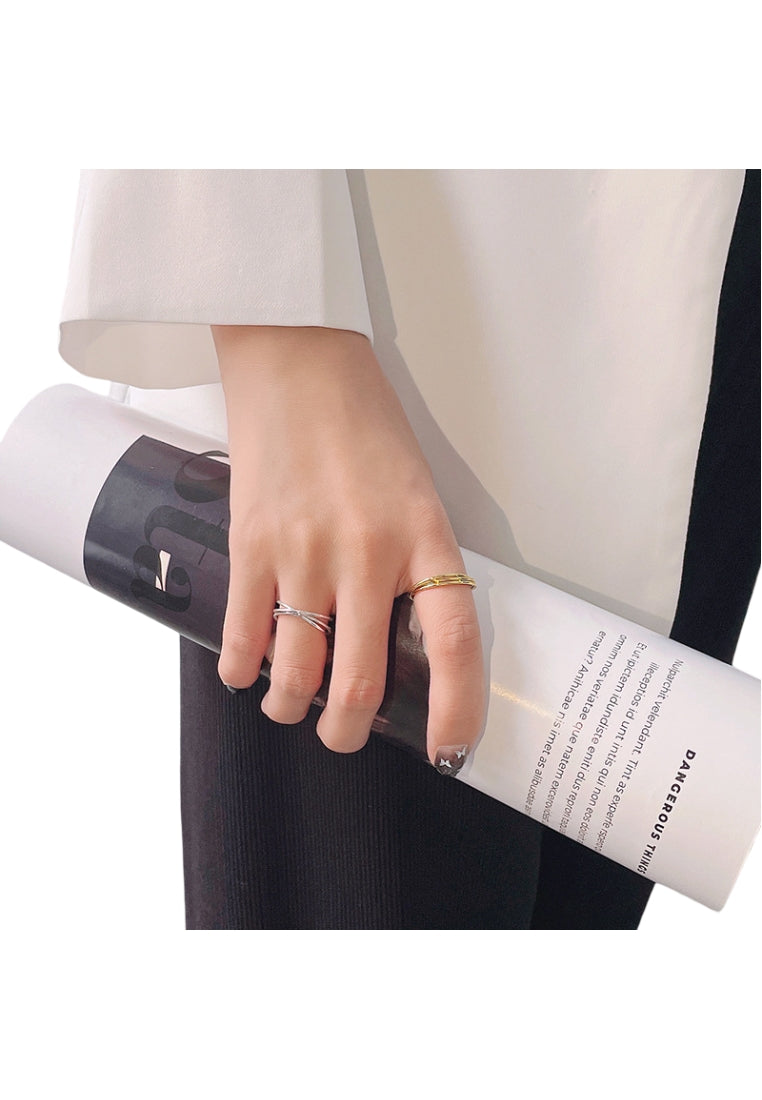 Pure 925 Silver Knot Style Adjustable Ring