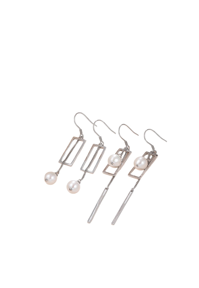 S925 Silver Baroque Pearl Stud Earrings for Women with Long Tassel and Fashionable Luxury Style