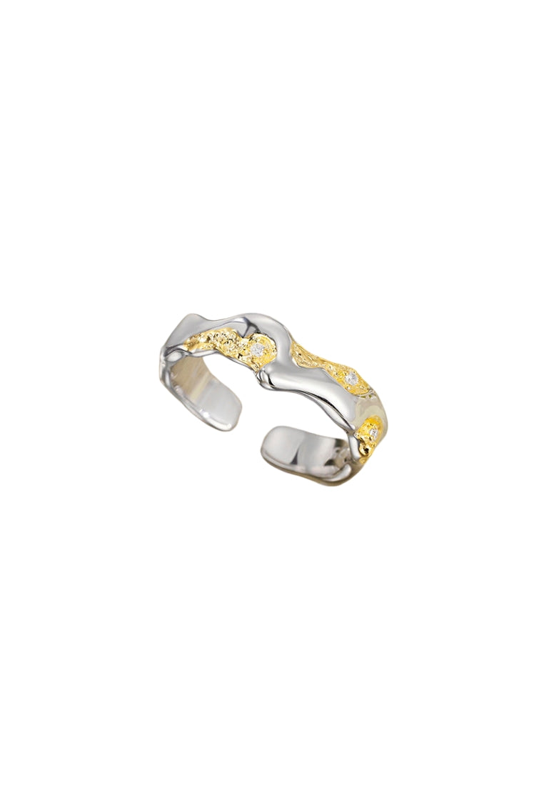 Pure 925 Silver Line Wrap Adjustable Ring
