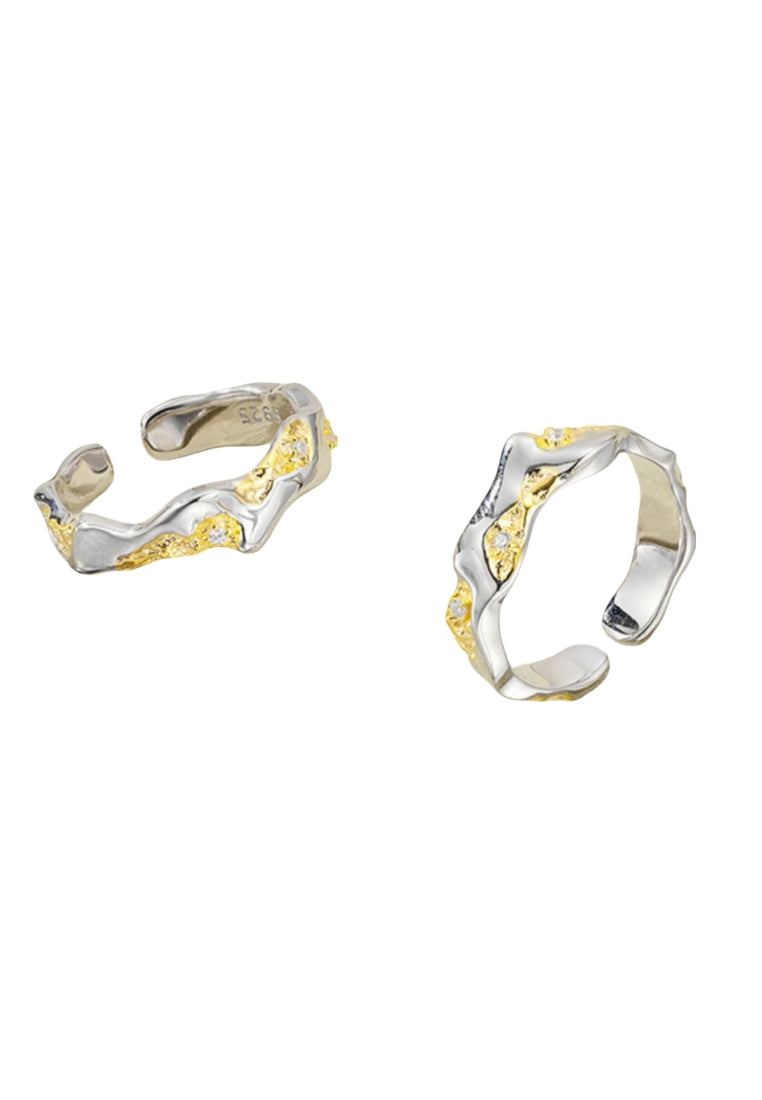 Pure 925 Silver Line Wrap Adjustable Ring