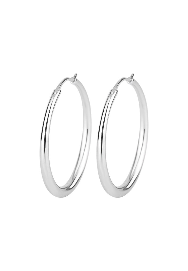 S925 silver personality hoop earrings