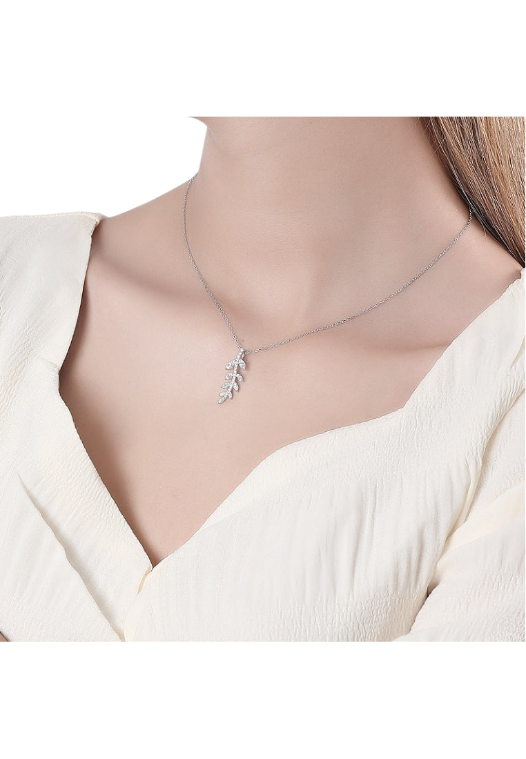 S925 Silver Leaf Necklace