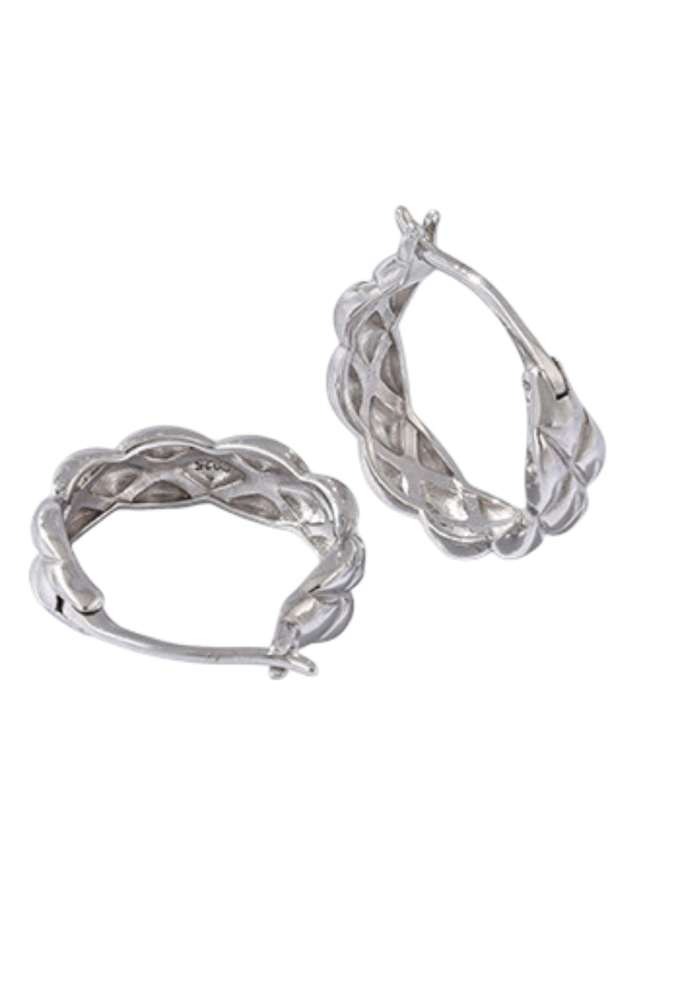 S925 silver rhombus earrings