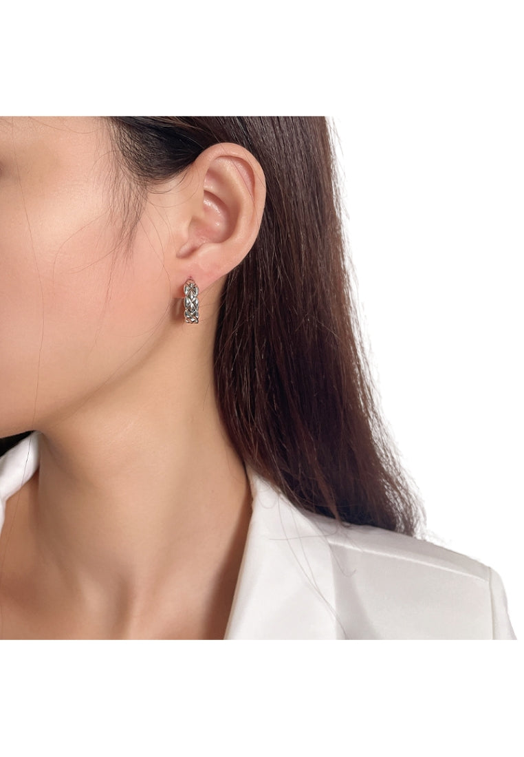 S925 silver rhombus earrings