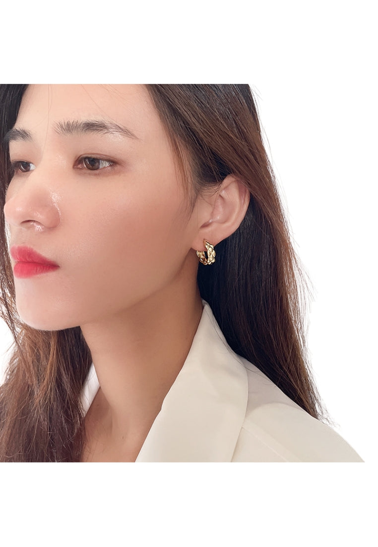 S925 silver rhombus earrings