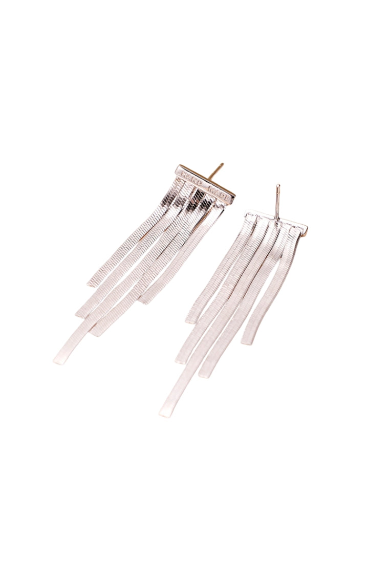 S925 silver letter H earrings