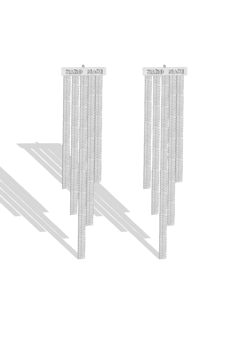 S925 silver letter H earrings