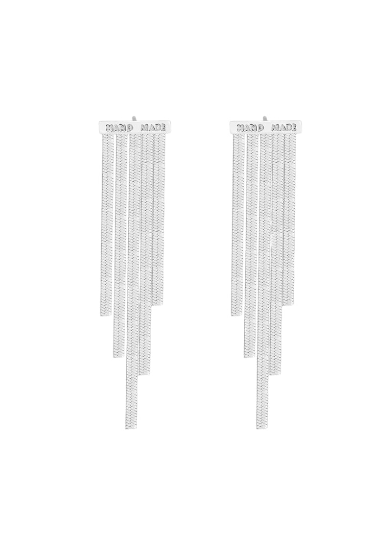 S925 silver letter H earrings