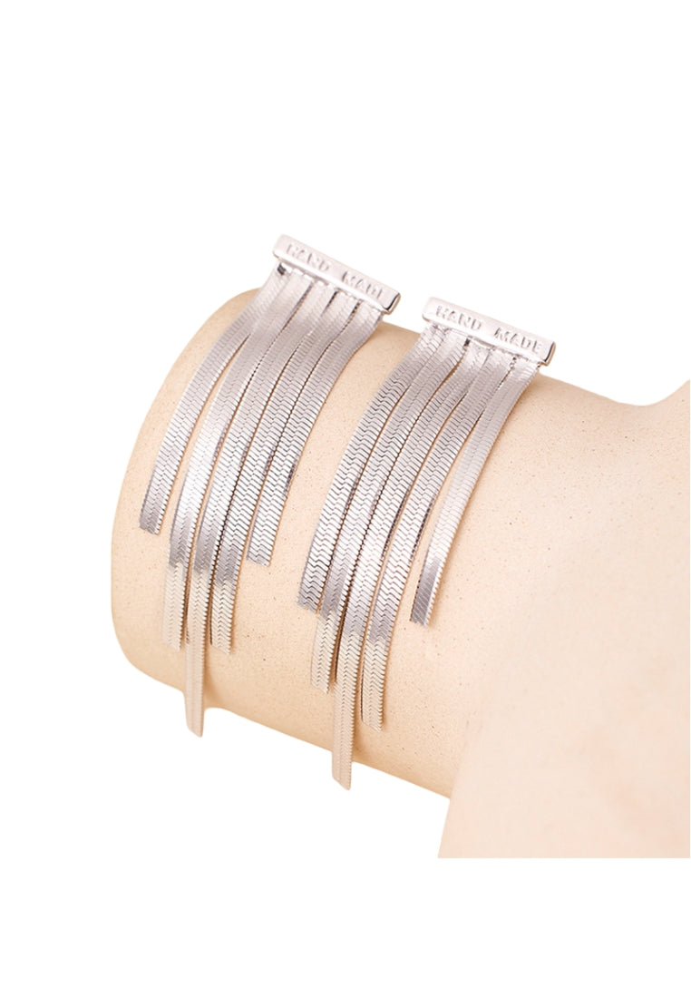 S925 silver letter H earrings