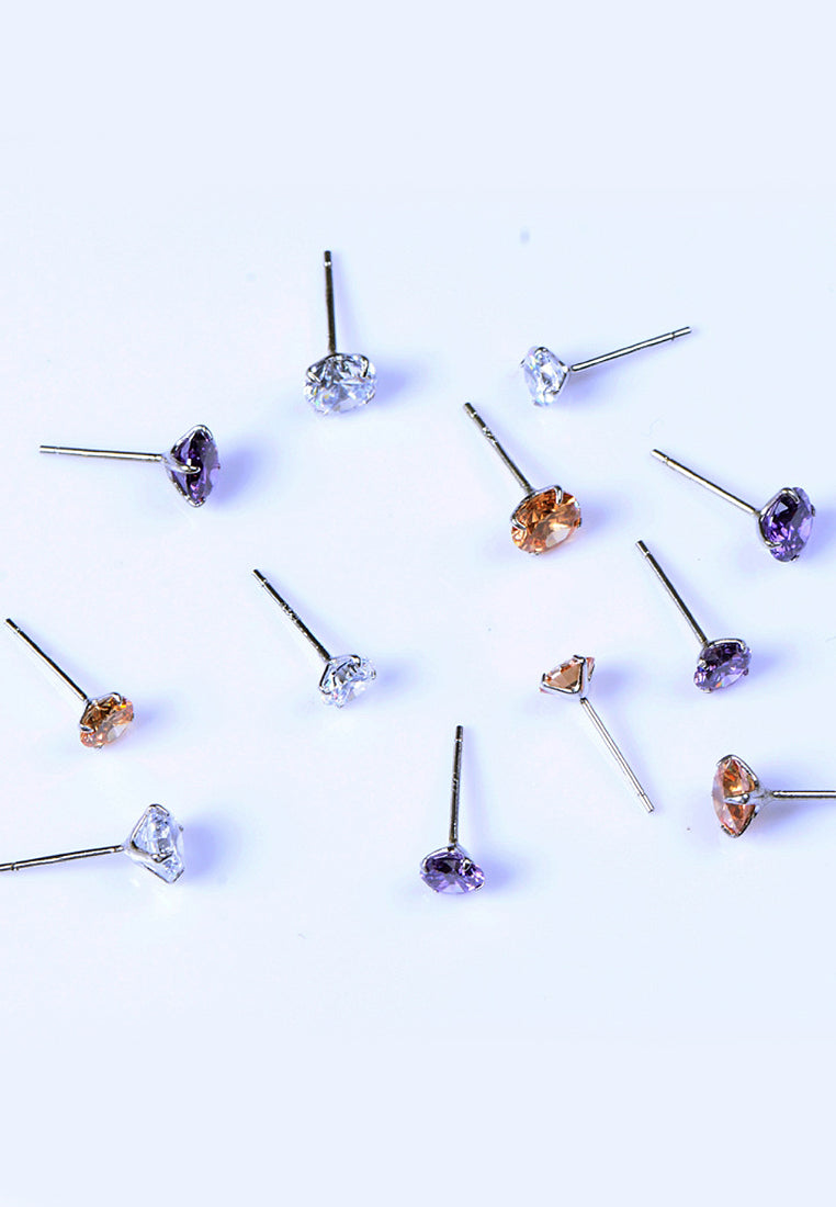 Fashion Four -Claws Imitated Diamond Earrings