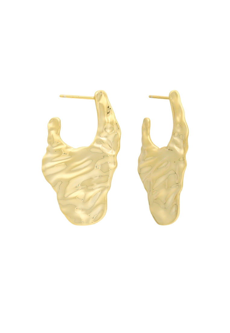 Italian Brushed Leaf Earrings