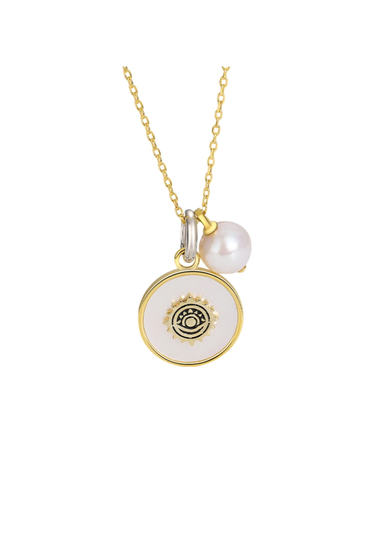 S925 Silver Baroque Pearl Lockbone Chain