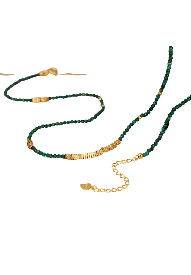 Peacock Stone Bead Necklace