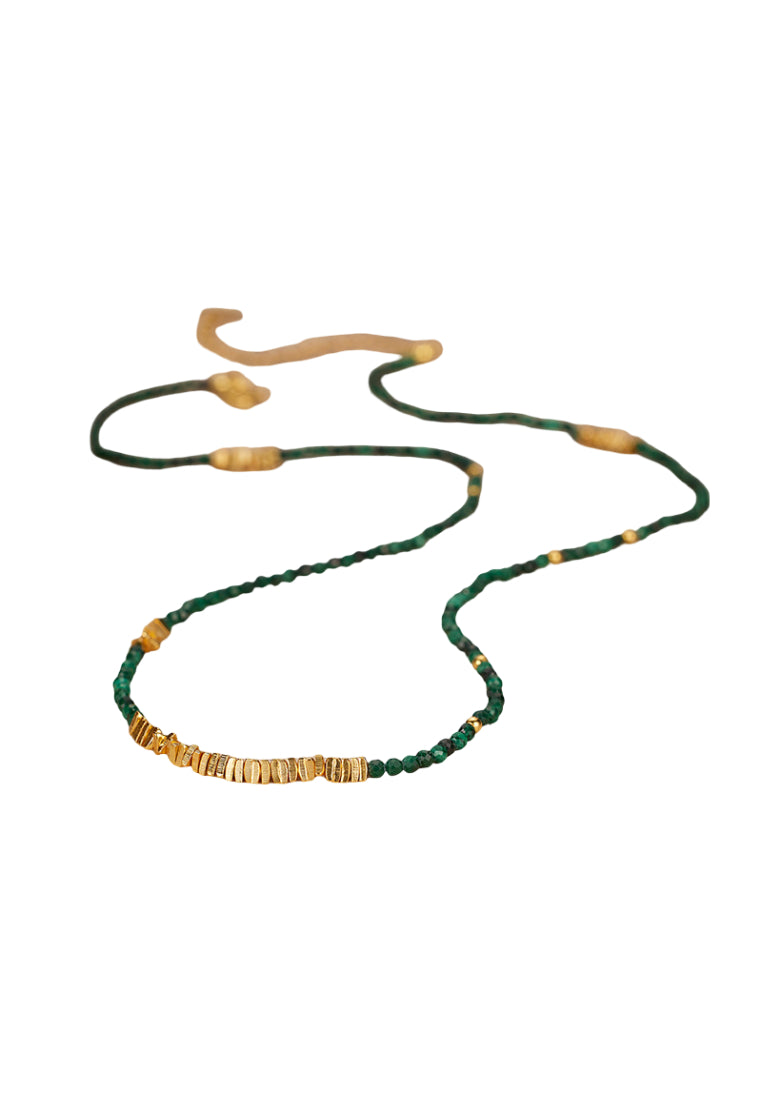 Peacock Stone Bead Necklace