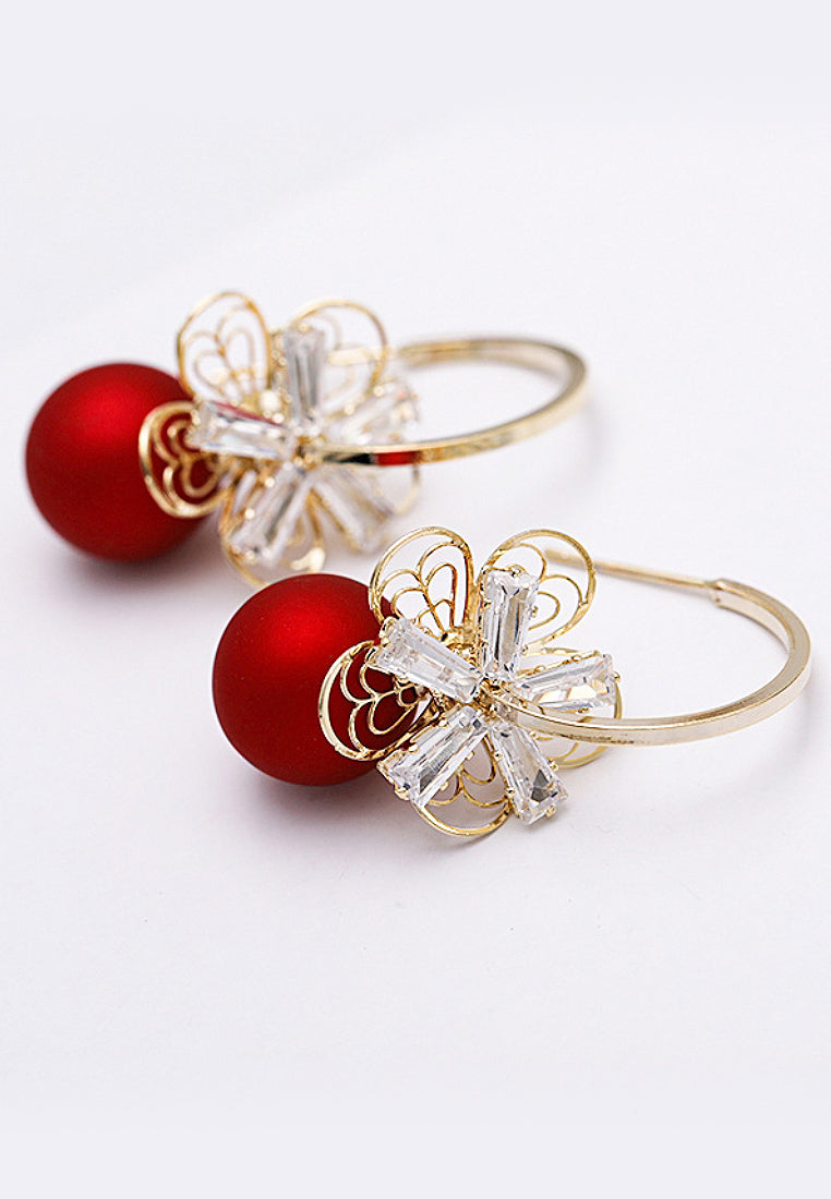 Simple Imitation Pearl Vermiculite Earrings