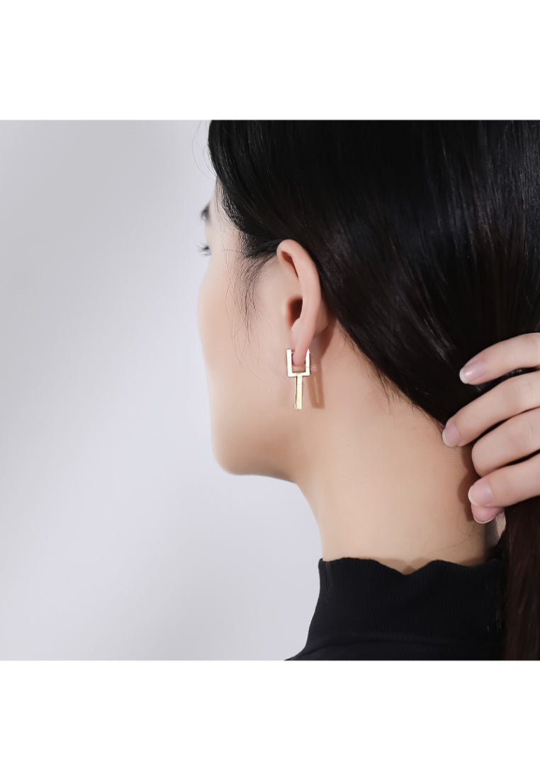 Double Circle Silver Earrings