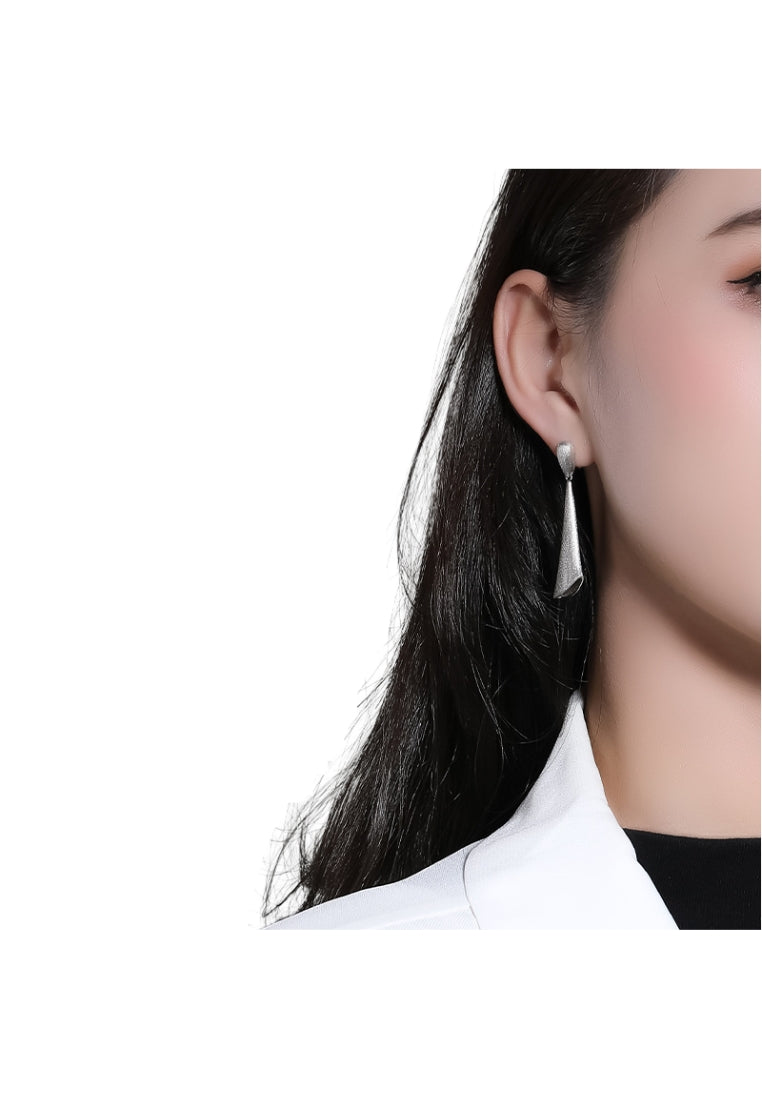 Shell Charm Silver Earrings