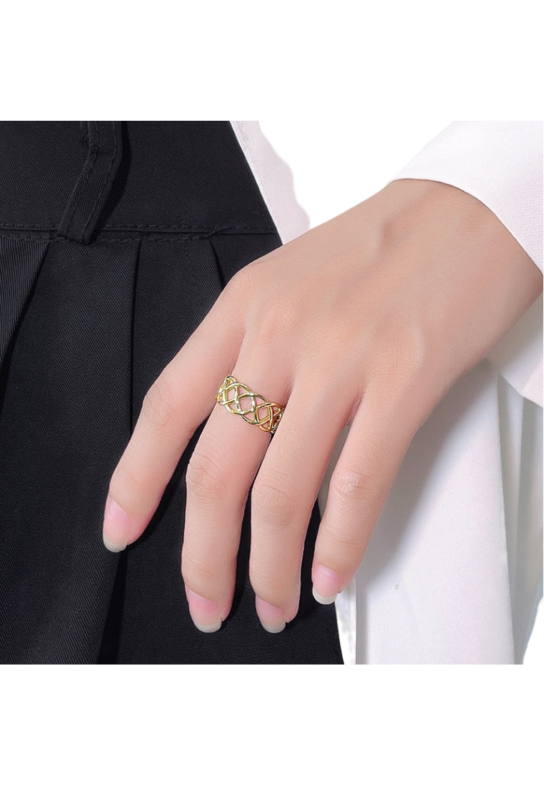 Crinkle Texture Sterling Ring