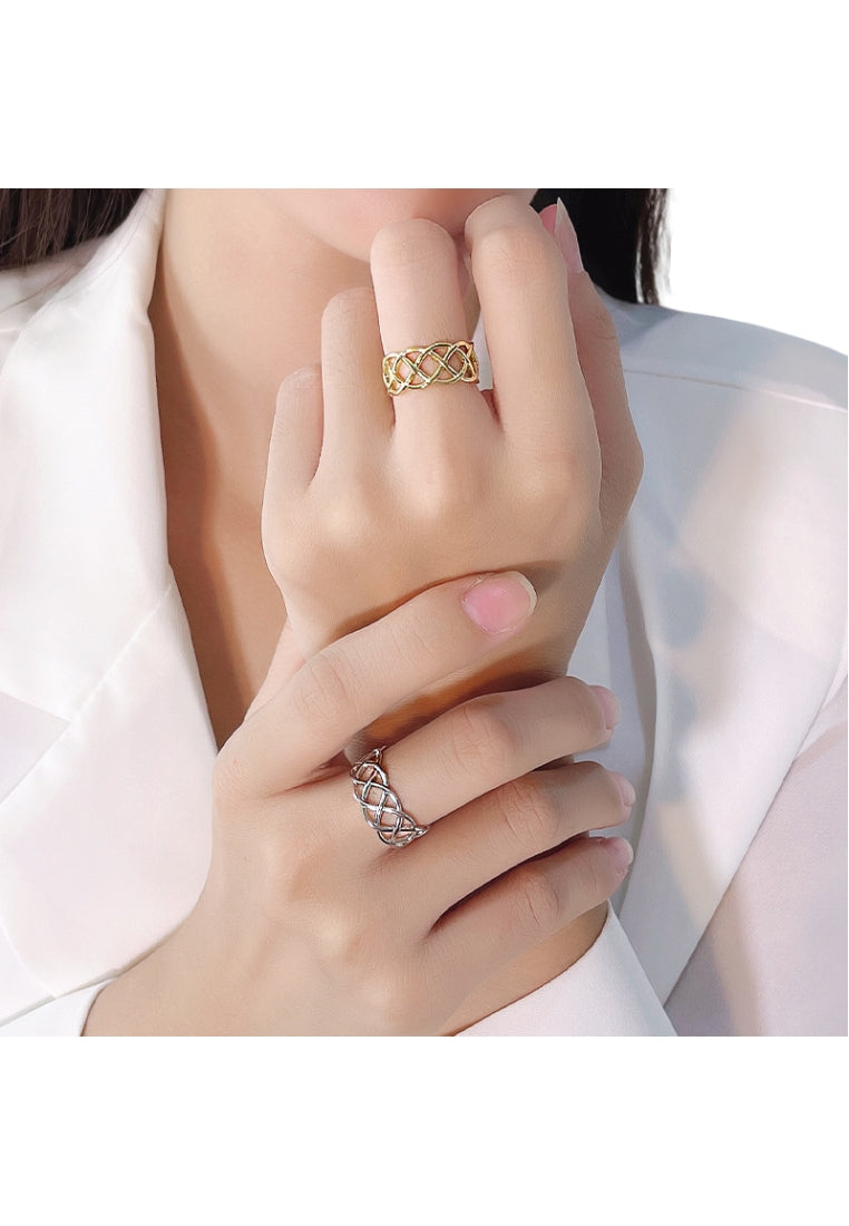 Crinkle Texture Sterling Ring