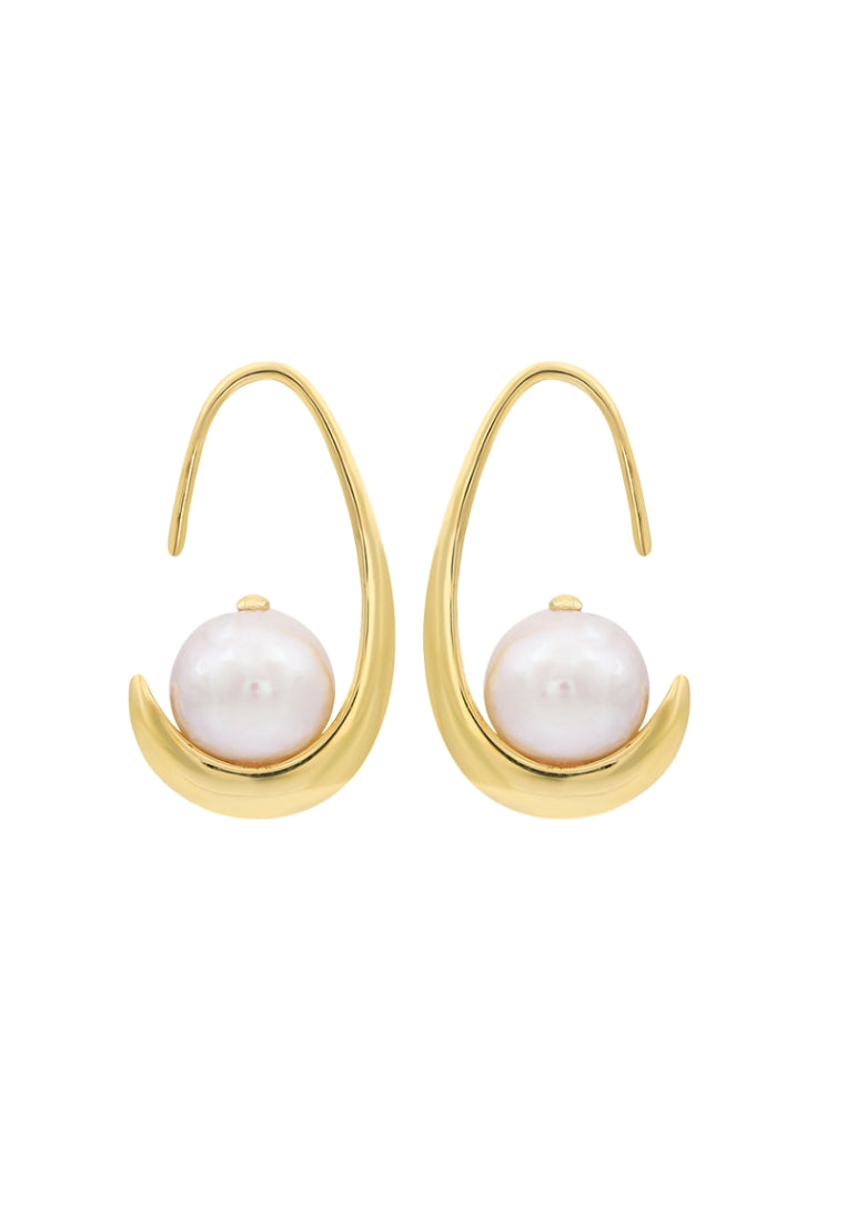 S925 Silver Drop Shaped Baroque Pearl Stud Earrings for Women, Unique and Personalized Jewelry