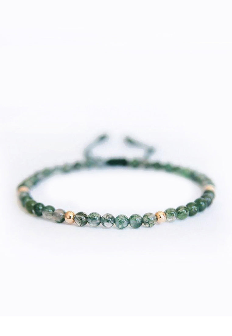 Millimeter natural agate bracelet