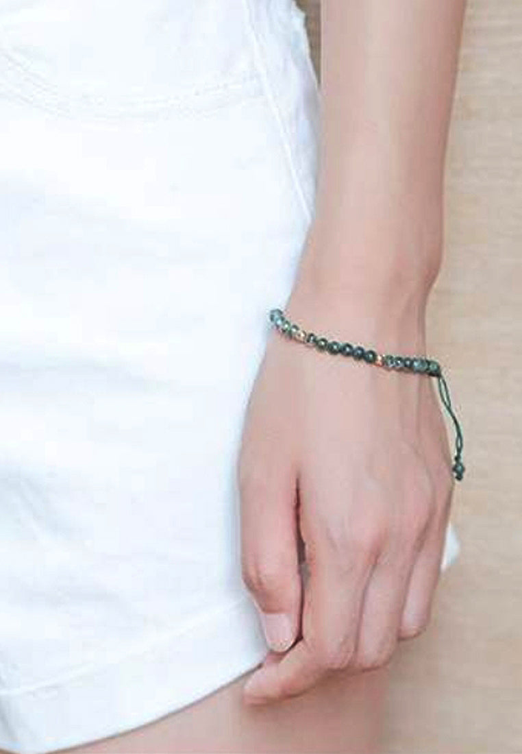 Millimeter natural agate bracelet